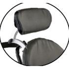 Flat Headrest Support and Cushion - Black Vinyl
