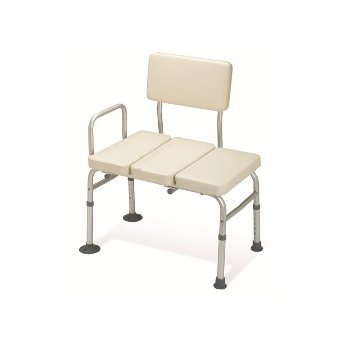 Bath Transfer Bench - with Arm & Padded Seat & Backrest