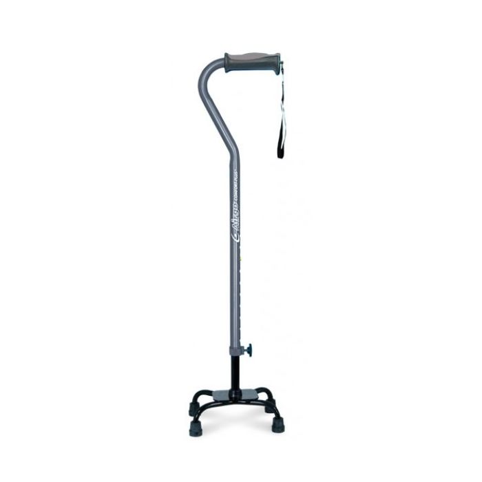 Airgo Comfort-Plus Small Base Quad Cane - Charcoal