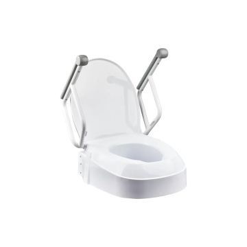Raised Toilet Seat with Armrests