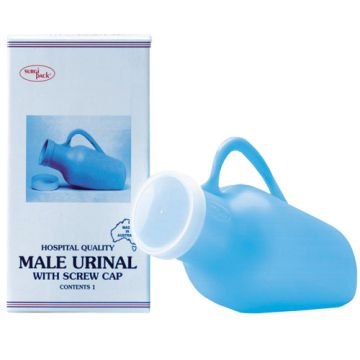 Male Urinal with Screw Lid
