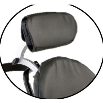 Flat Headrest Support and Cushion - Black Vinyl