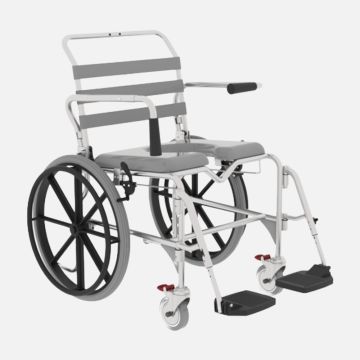 Aspire Shower Commode Self Propelled with Swing Away Footrests