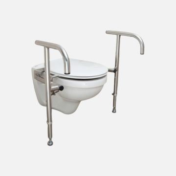 Throne Bariatric Rail Polished Stainless Steel