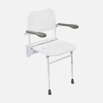 Folding Shower Seat (with Legs, Back & Arms)