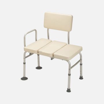 Bath Transfer Bench - with Arm & Padded Seat & Backrest
