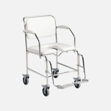 KCare Bariatric Shower Commode Attendant Propelled