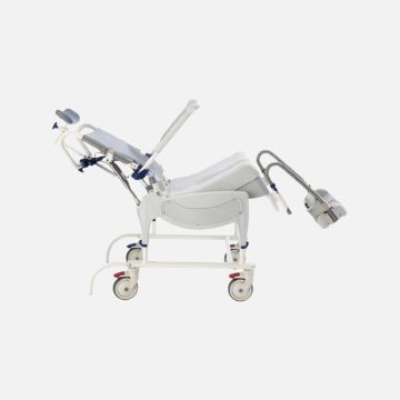 Ocean Dual VIP Ergo Tilt in Space & Recline Mobile Shower Commode