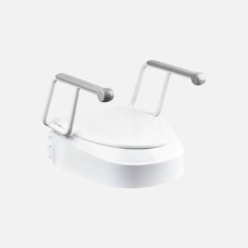 Raised Toilet Seat with Armrests