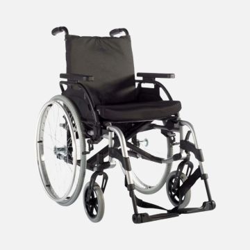 Breezy BasiX 2 Wheelchair - 38cm Fixed Backrest - Red