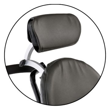Flat Headrest Support and Cushion - Black Vinyl