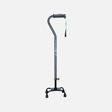 Airgo Comfort-Plus Small Base Quad Cane - Charcoal
