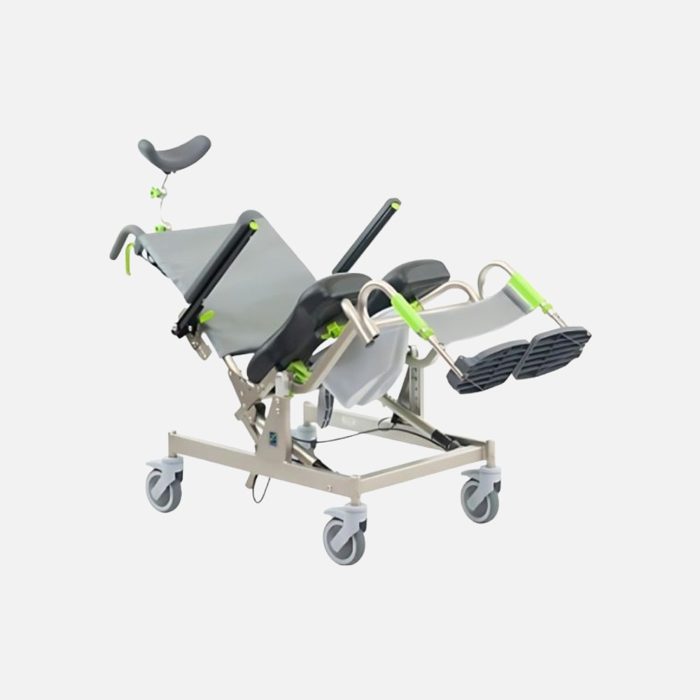 RazBari Bariatric Attendant Tilt Commode Chair